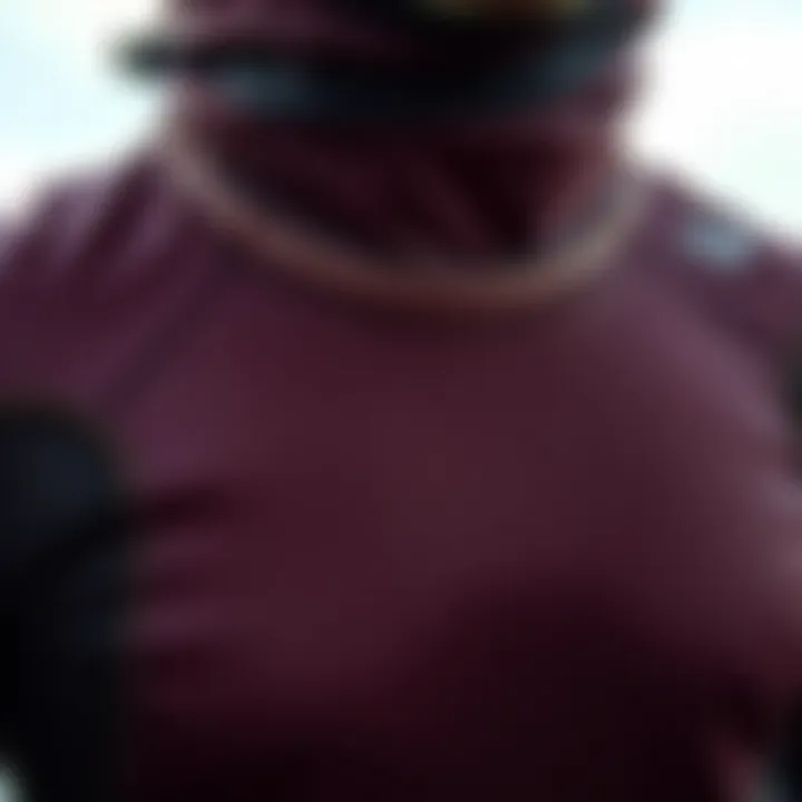 Close-up of a wetsuit fitting perfectly on an athlete